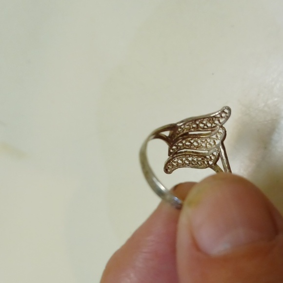 Womans 925 Sterling Silver Unique  Bohemian Style Ring sz 8 - Picture 5 of 8